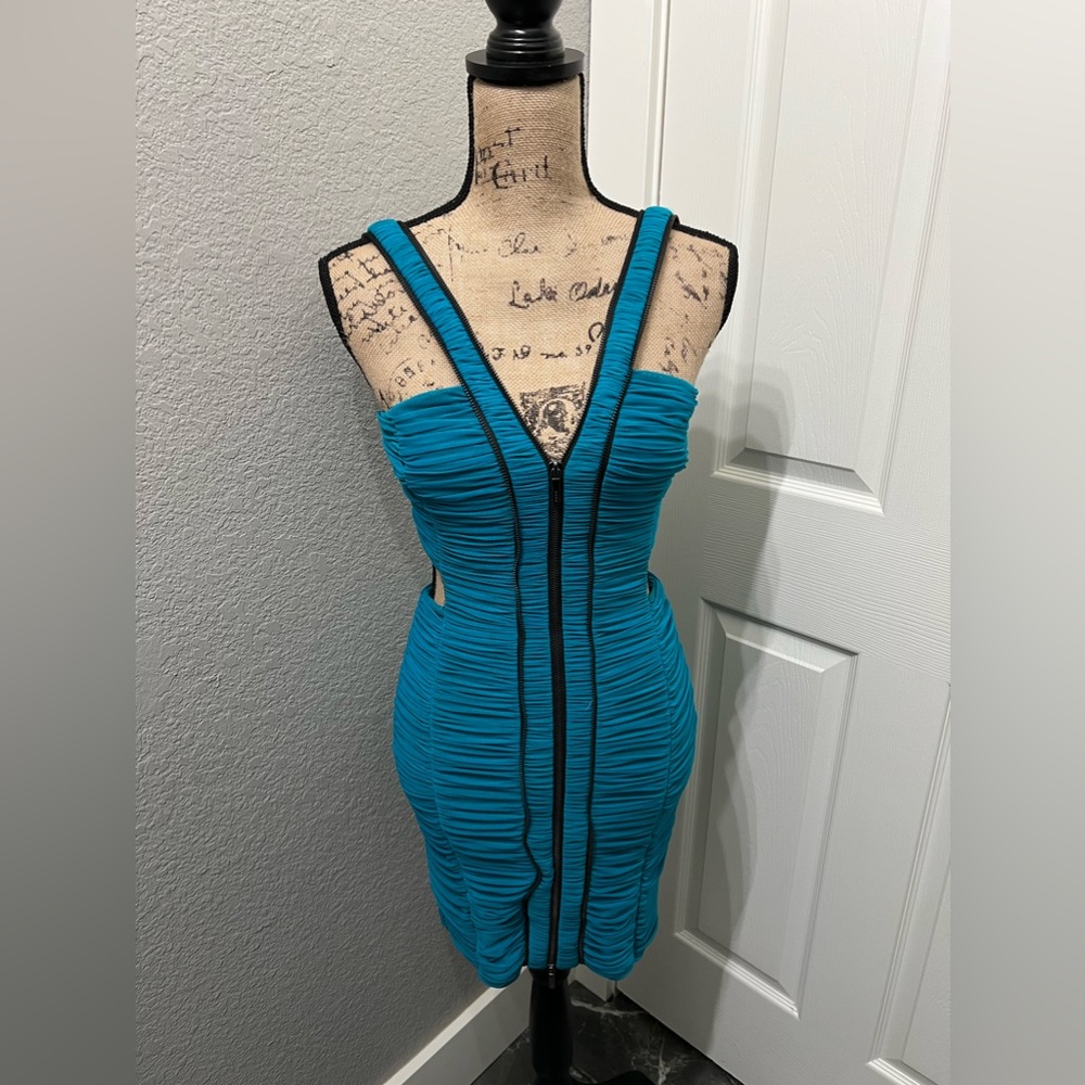 bebe Teal Mini Dress